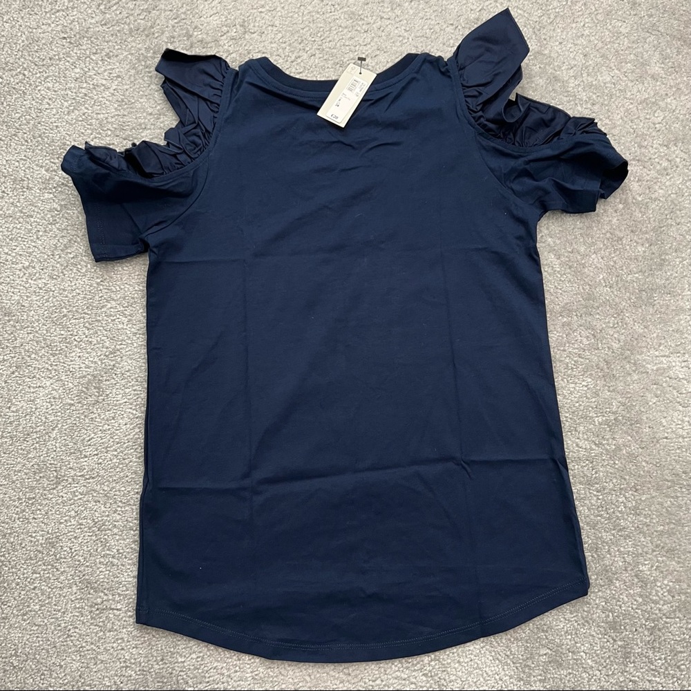 River Island Ruffle Cold Shoulder Top - Picture 4 of 12